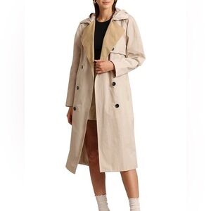 Avec Les Filles Tan Beige Trench Coat